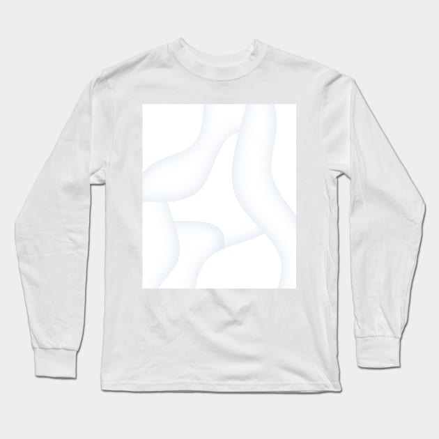 white 3D Long Sleeve T-Shirt by MouadbStore